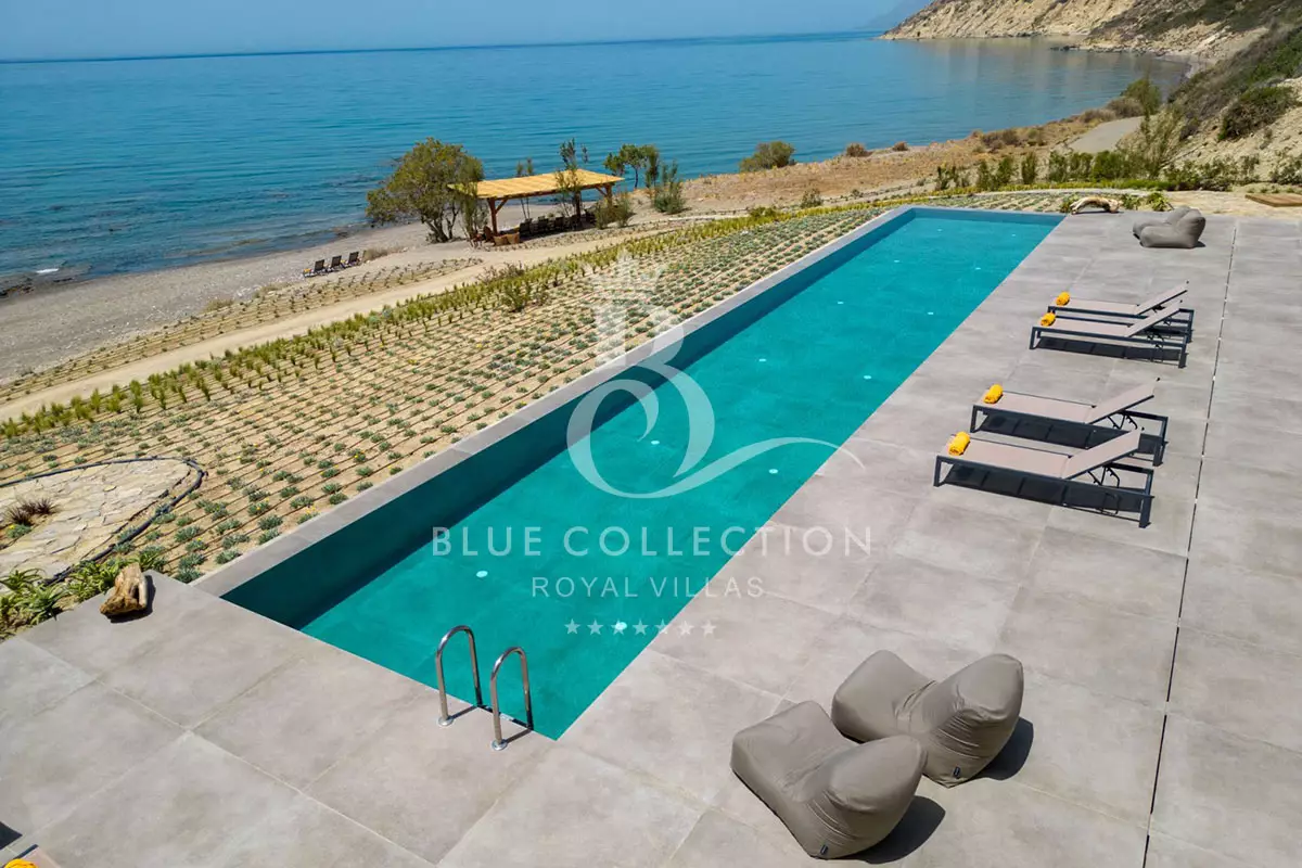 Luxury Beachfront Villa for Rent in Crete – Greece | REF: 180413183 | CODE: CRT-30 | Private Infinity Pool | Sea View | Sleeps 25 | 9 Bedrooms | 8 Bathrooms