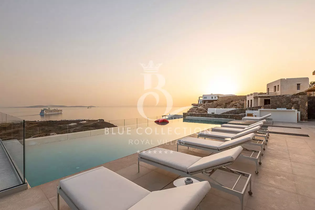 Luxury Villa for Rent in Mykonos – Greece | Choulakia | REF: 180413225 | CODE: CHA-8 | Sea & Sunset View | Private Heated Infinity Pool | Sleeps 16 | 7 Bedrooms | 8 Bathrooms