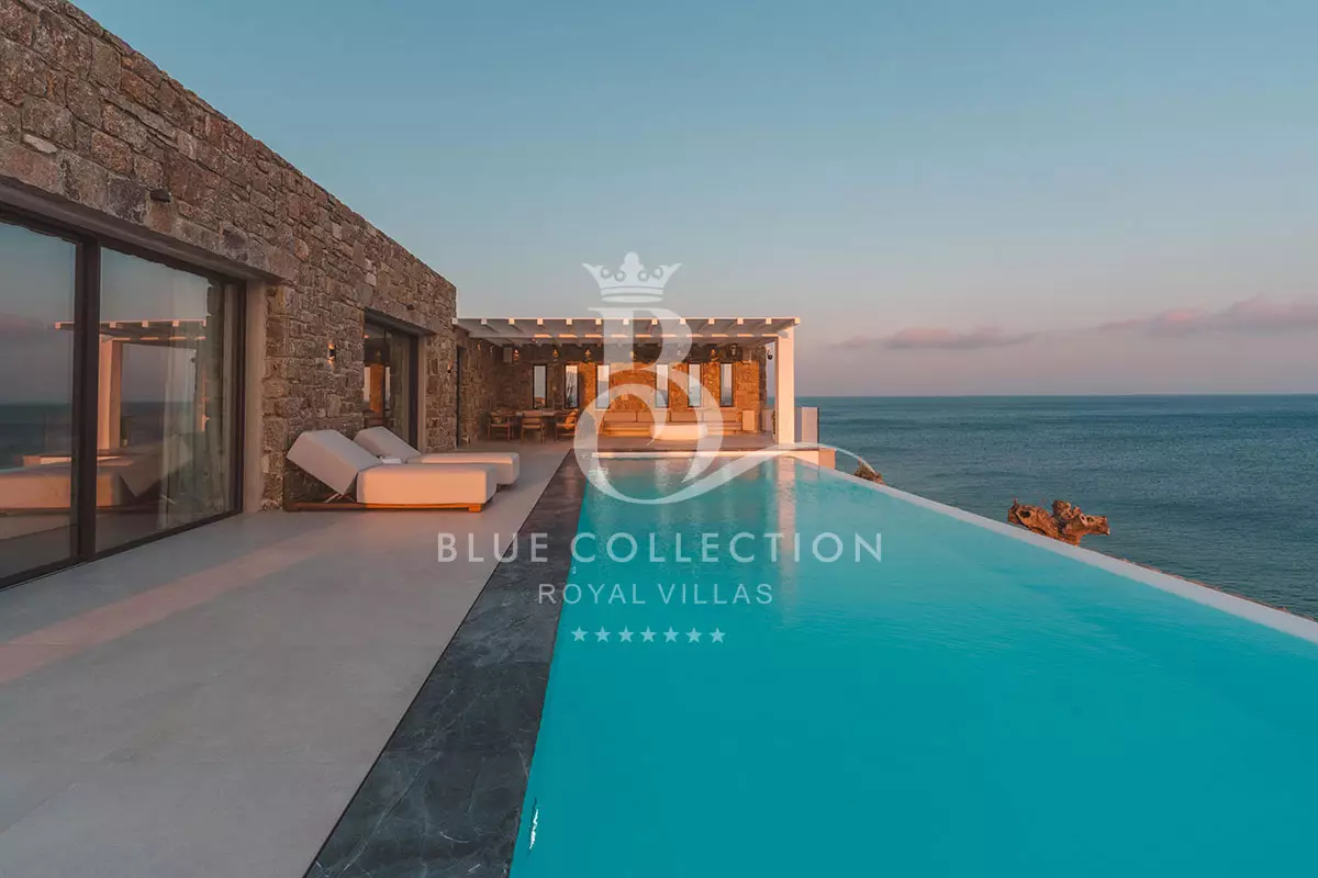 Luxury Seafront Villa for Rent in Mykonos – Greece | Pirgi | REF: 180413231 | CODE: PRG-4 | Panoramic Sea View | Private Heated Infinity Pool | Sleeps 6 | 3 Bedrooms | 3 Bathrooms